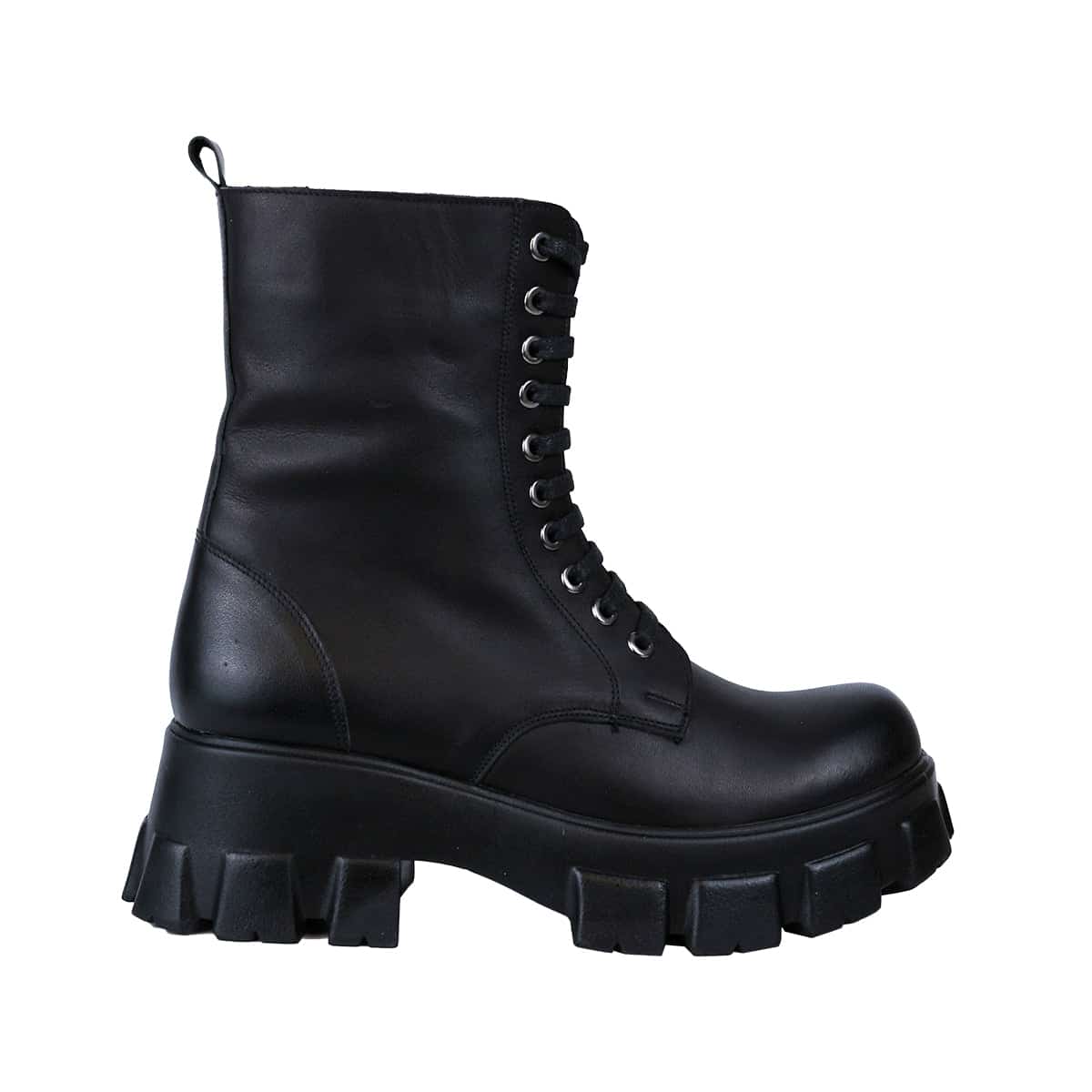 HARLEY Woman With Zipper Laced Genuıne Leather Boots